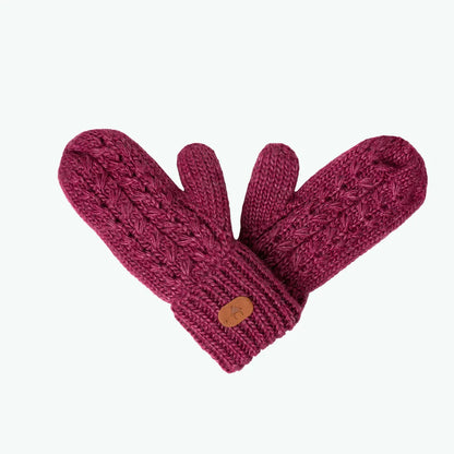 Moufles Chocolat chaud Violet - Enfant