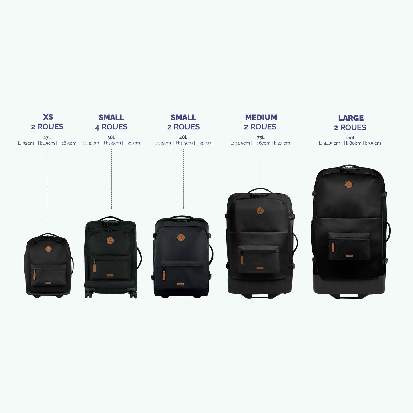 Valise souple 2 roues Large Shiraz